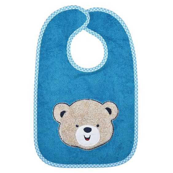 Wörner Riesen-Klettlätzchen - Teddykopf - Petrol