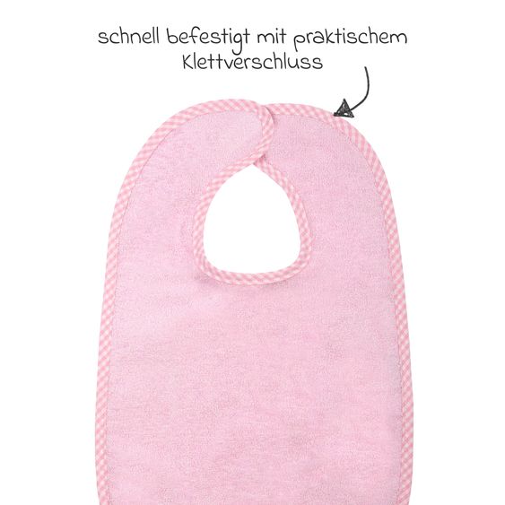 Wörner Bavaglino gigante con velcro - Uni Pink