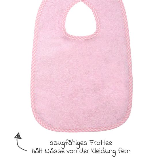 Wörner Bavaglino gigante con velcro - Uni Pink