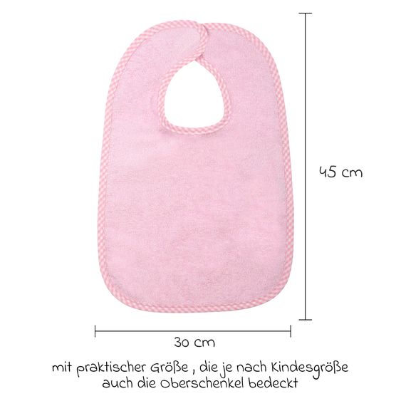 Wörner Bavaglino gigante con velcro - Uni Pink