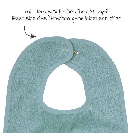 Wörner Pettorale gigante con bottoni a pressione 30 x 45 cm - blu ghiaccio tinta unita