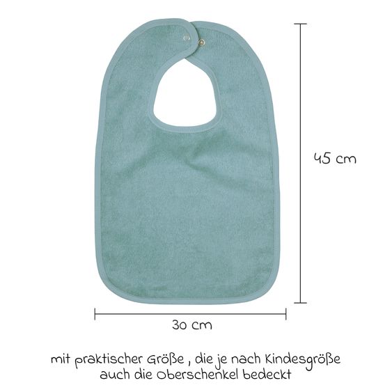 Wörner Pettorale gigante con bottoni a pressione 30 x 45 cm - blu ghiaccio tinta unita