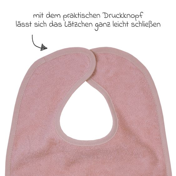 Wörner Bavaglino gigante con bottone a pressione 30 x 45 cm - Uni Erika