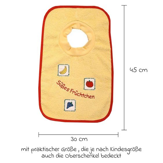 Wörner Riesen-Schlupflätzchen 3er Pack - Rot Grün Gelb