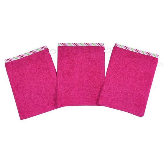 Wörner Waschhandschuh 3er Pack - Beere