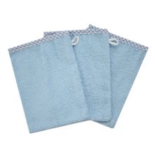 Waschhandschuh 3er Pack - Uni Blau