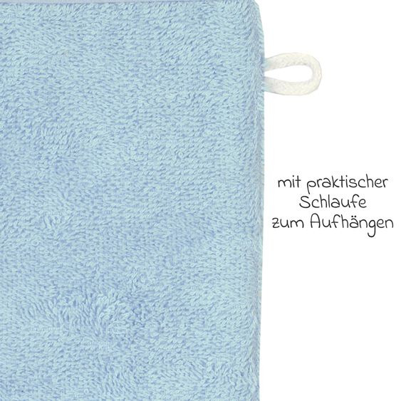 Wörner Waschhandschuh 3er Pack - Uni Blau