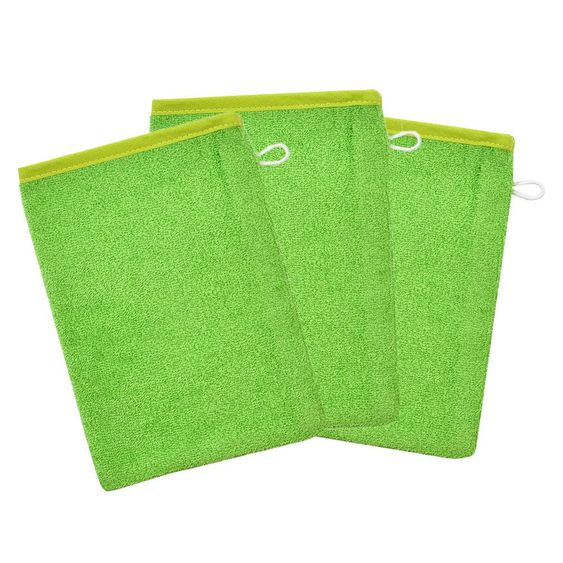 Wörner Waschhandschuh 3er Pack - Uni Kiwi