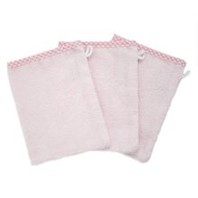 Waschhandschuh 3er Pack - Uni Rosa