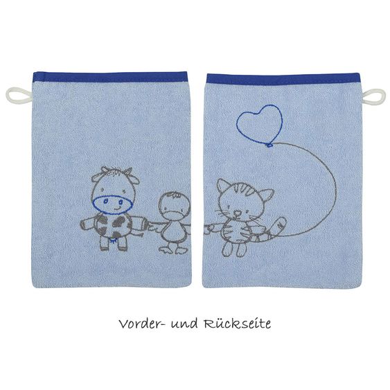 Wörner Waschhandschuh - Bauernhoftiere - Sky