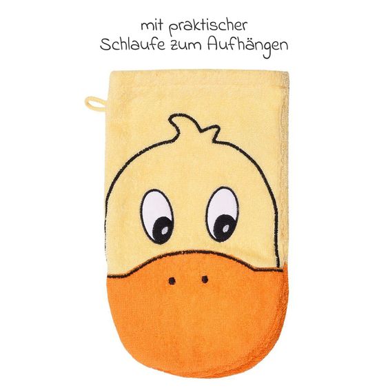 Wörner Guanto da lavaggio - Giallo anatra