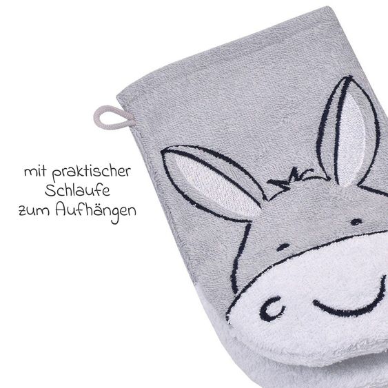 Wörner Guanto da lavaggio - Asino Grigio Chiaro