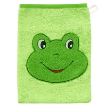 Washing glove - frog lime
