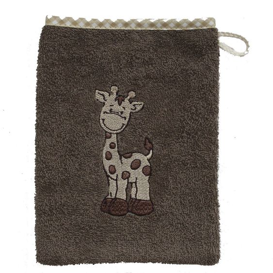 Wörner Waschhandschuh - Giraffe Braun