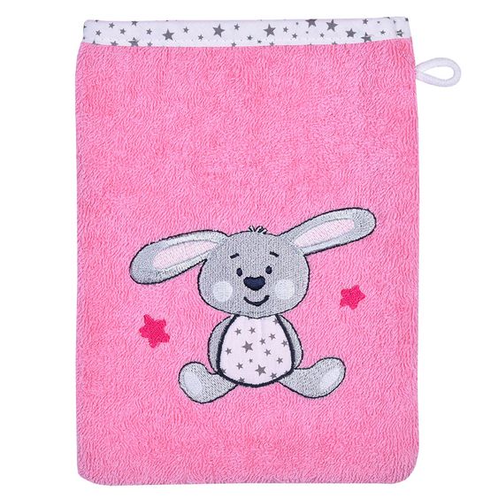 Wörner Waschhandschuh - Hase - Bubblegum