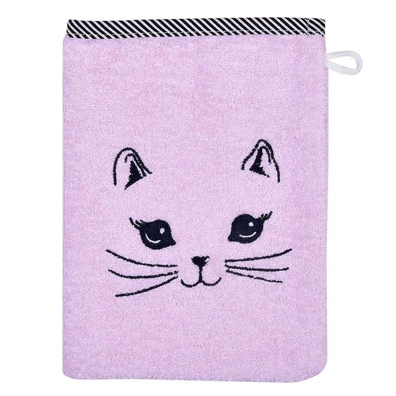 Wörner Waschhandschuh - Kätzchen - Rosa