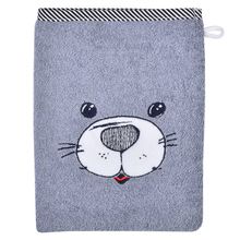 Waschhandschuh - Seehund - Grau Hellgrau