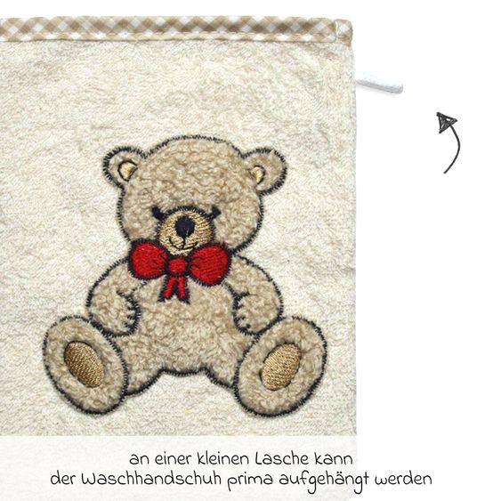 Wörner Guanto da lavaggio - Teddy Nature