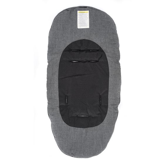 Zamboo 2in1 universal fleece footmuff seat cover and footmuff with hood for baby car seat, baby bath and buggy, incl. bag - Grey