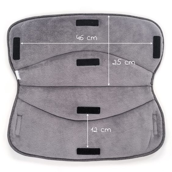 Zamboo 4-tlg. Winter-Set für Kinderwagen mit Thermo Fußsack, Fleece-Beindecke, Handmuff & Reflektoren - Schwarz Grau