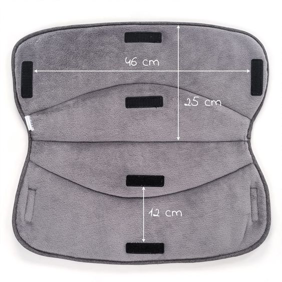 Zamboo 4-tlg. Winter-Set für Kinderwagen mit Thermo Fußsack, Fleece-Beindecke, Handmuff & Reflektoren - Schwarz Grau