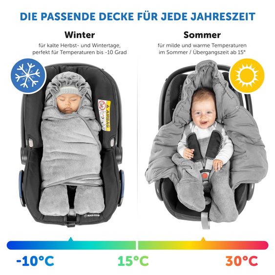 Zamboo Set di 5 pezzi per il comfort e la protezione del seggiolino auto per bambini con cinghia di trasporto