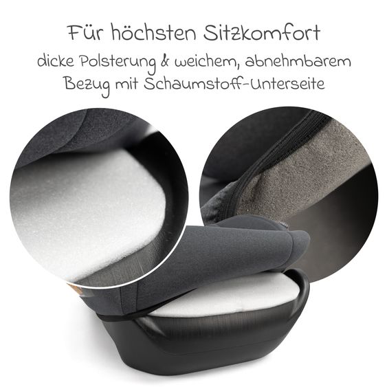 Zamboo Auto-Kindersitzerhöhung 7-12 Jahre - Dunkelgrau