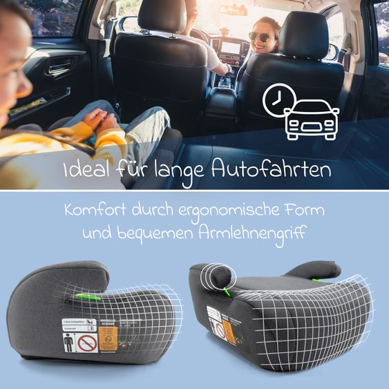Zamboo Auto-Kindersitzerhöhung 7-12 Jahre - Dunkelgrau