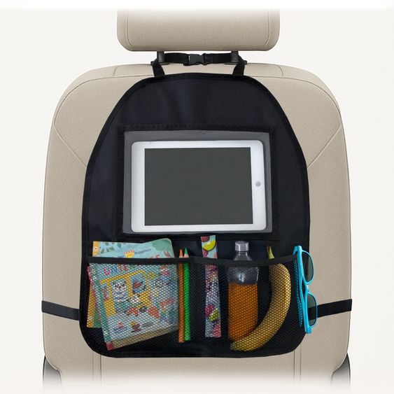 Zamboo Auto-Organizer / Rückenlehnenschutz mit Tablethalterung - Schwarz