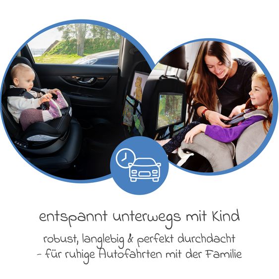 Zamboo Auto-Organizer / Rückenlehnenschutz mit Tablethalterung - Schwarz