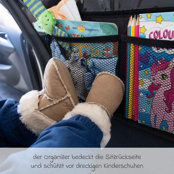 Zamboo Auto-Organizer / Rückenlehnenschutz mit Tablethalterung - Schwarz