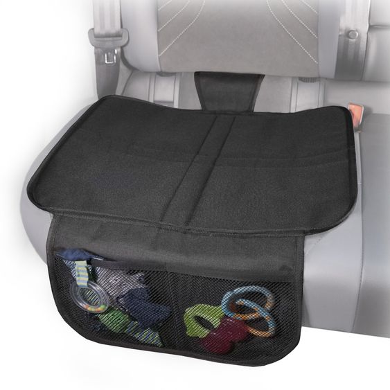 Zamboo Autositz-Schutzunterlage mit Netztasche - Schwarz