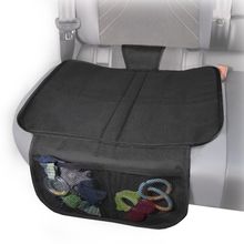 Autositz-Schutzunterlage mit Netztasche - Schwarz