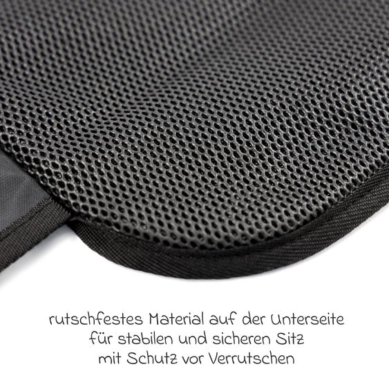 Zamboo Autositz-Schutzunterlage mit Netztasche - Schwarz