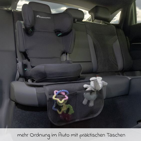Zamboo Autositz-Schutzunterlage mit Netztasche - Schwarz