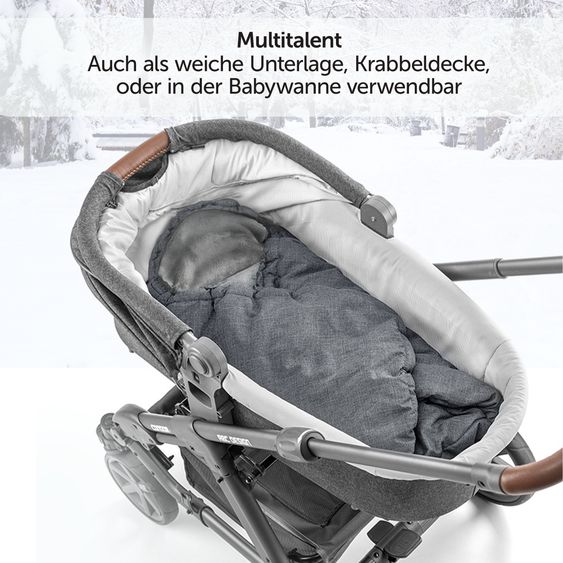 Zamboo Set accessori per seggiolino auto per neonati - Coperta avvolgente Deluxe & Specchio retrovisore auto per seggiolino posteriore - Grigio