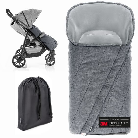 Zamboo Deluxe Winter Footmuff 3M for Stroller & Buggy - Melange Grey