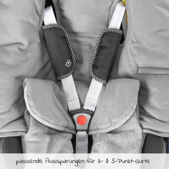 Zamboo Cover for baby car seat - lightly lined for summer & autumn - gray