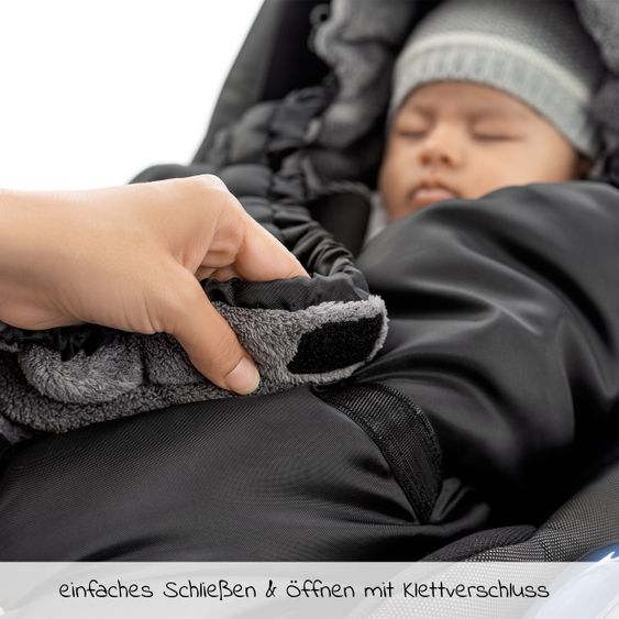 Zamboo Einschlagdecke für Babyschale - Schwarz