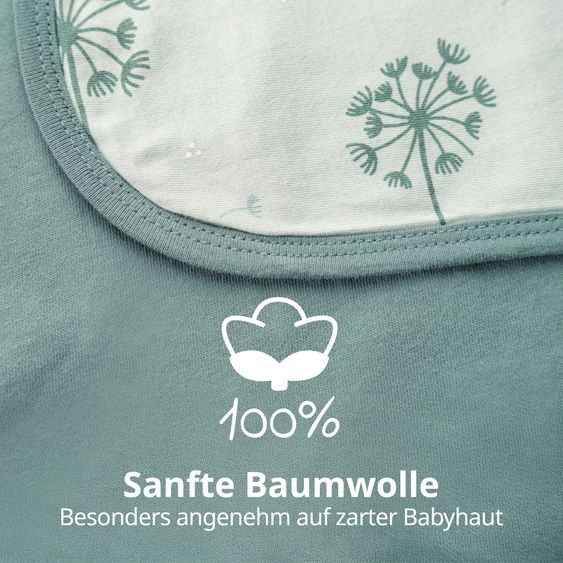 Zamboo Couverture D'Emmitouflage / Couverture Douce Légère Pour Siège Auto Bébé & Poussette 80 x 80 Cm - Pissenlit - Vert Sauge