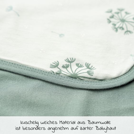 Zamboo Wrap blanket / light cuddly blanket for carrycots & baby carriages 80 x 80 cm - Dandelion - Sage green