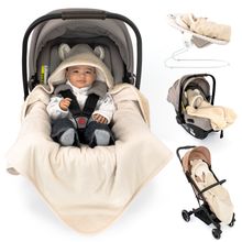 Wrap blanket Teddy - for infant car seat - Beige