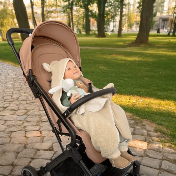 Zamboo Wrap blanket Teddy - for infant car seat - Beige