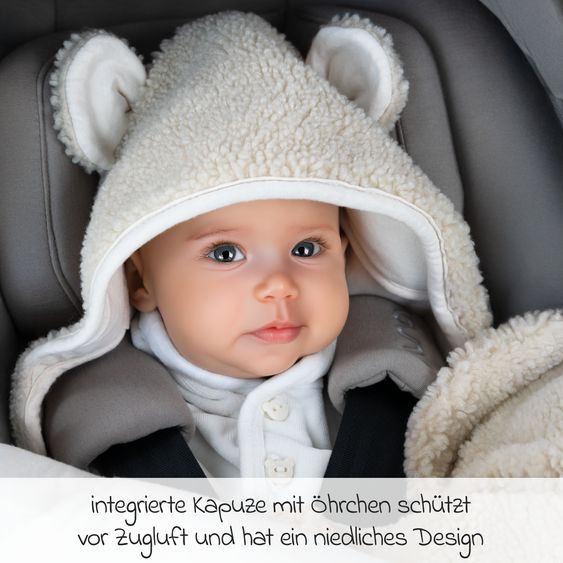 Zamboo Wrap blanket Teddy - for infant car seat - Beige