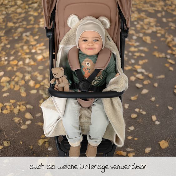 Zamboo Wrap blanket Teddy - for infant car seat - Beige