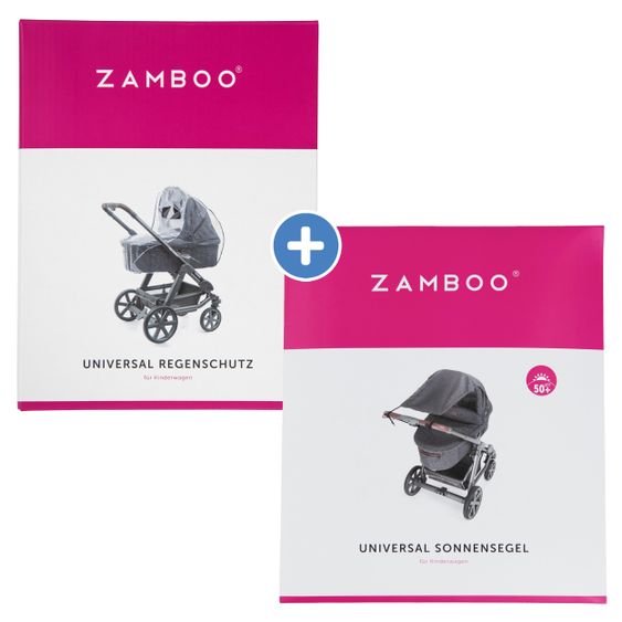 Zamboo First & protection set for stroller with sun sail & rain cover