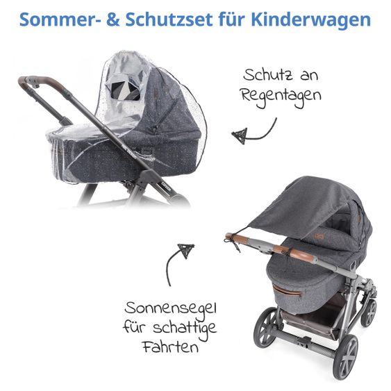 Zamboo First & protection set for stroller with sun sail & rain cover