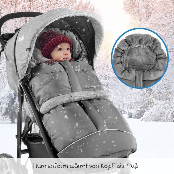 Zamboo Footmuff for Joie stroller (Litetrax, Mytrax, Chrome and more) with bag - Grey