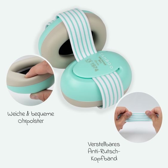 Zamboo Gehörschutz für Babys - Mint