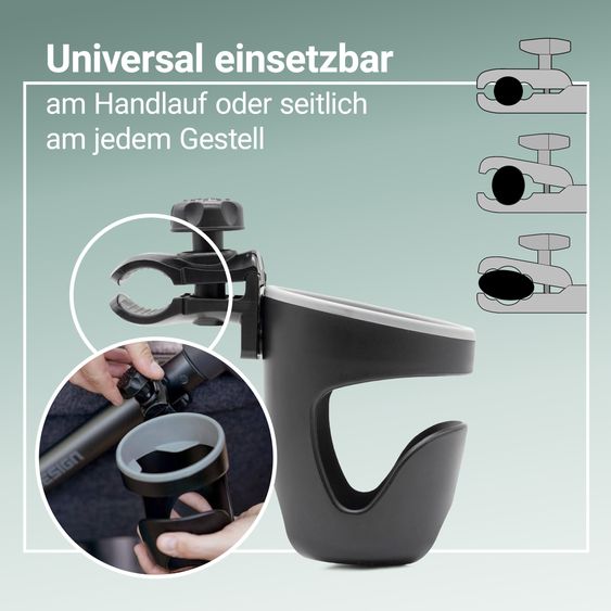 Zamboo Portabevande per passeggino e carrozzina - Nero Grigio